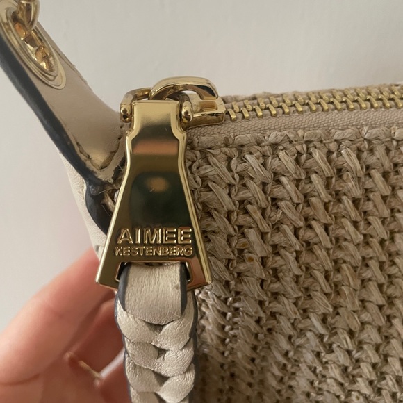 Aimee Kestenberg Gold Accent Woven Shoulder Bag - Picture 2 of 9